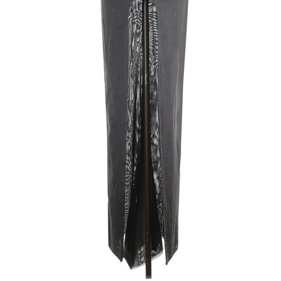 NWT $1195 HAIDER ACKERMANN Silk Maxi Cut-out Runway Skirt High-Lo Gray Charcoal - Picture 5 of 5
